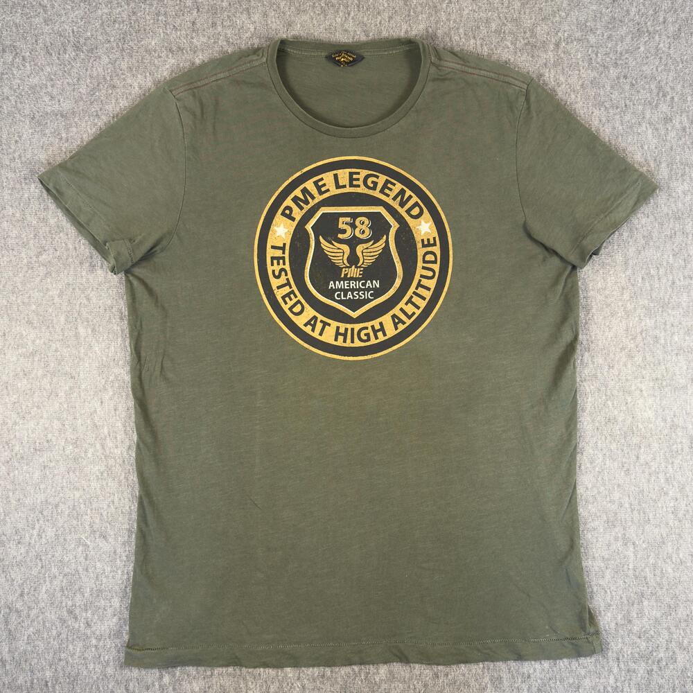 PME Legend Shirt Mens Large Green 58 High Altitude Graphic Aviation Tee T-Shirt